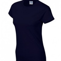 SKT046 midnight blue 032 short sleeved women' s round neck collar t-shirt 76000L printed LOGO letters embroiderytee shirt tshirts supplier Hong Kong tailor made price 45 degree